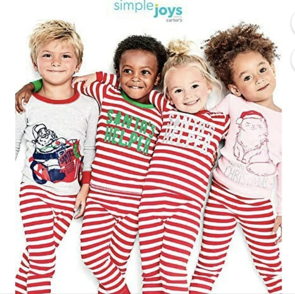 Simple Joys by Carter's 3-Piece Snug-Fit Cotton Christmas Pajama Set- 8 - Picture 3 of 3